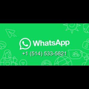 My whatsapp  +1 (514) 533‑5821